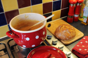 Pumpkin and Rosemary soup.